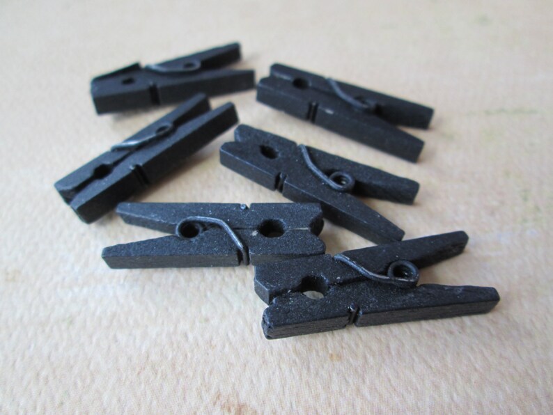 Black Clothespins 12PCS Mini Clothespins Party Favors Etsy