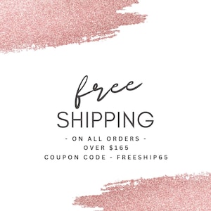 The image is a promotional advertisement for free shipping on all orders, offering a $165 discount on the purchase of over $165 worth of items. The text "free shipping" is prominently displayed, along with the additional information "ON ALL ORDERS - OVER $165 - COUPON CODE - FREESIP65".