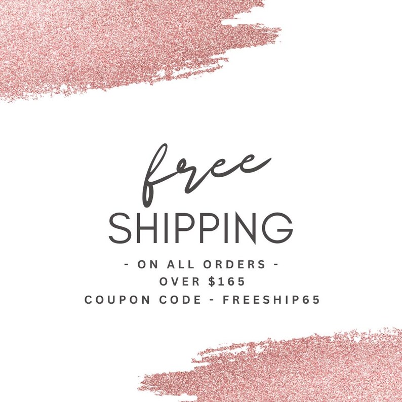 The image is a promotional advertisement for free shipping on all orders, offering a $165 discount on the purchase of over $165 worth of items. The text "free shipping" is prominently displayed, along with the additional information "ON ALL ORDERS - OVER $165 - COUPON CODE - FREESIP65".