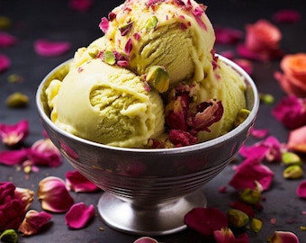 Rose, Saffron, and Pistachio Kulfi - A Delightful Fusion of Pistachio, Saffron, Rose, & Spices - Body Butter, Hair Perfume, Fragrance