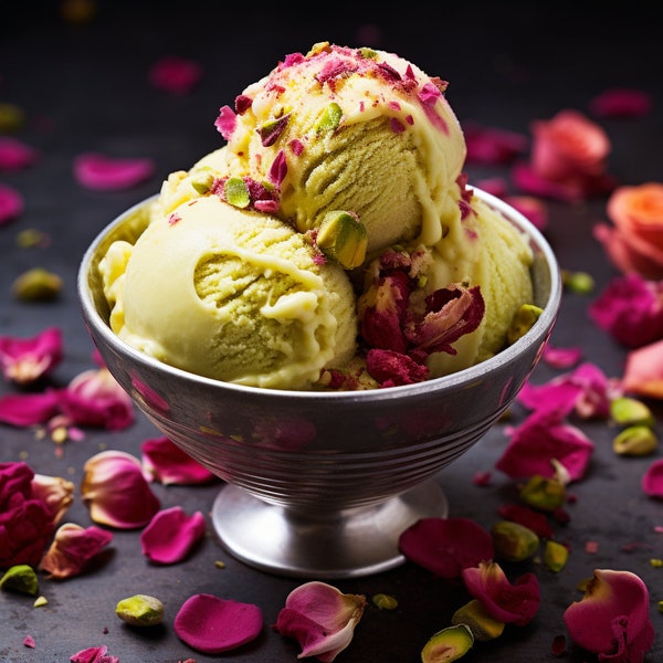 Rose, Saffron, and Pistachio Kulfi - A Delightful Fusion of Pistachio, Saffron, Rose, & Spices - Body Butter, Hair Perfume, Fragrance