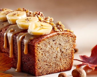 Pain aux noix, caramel et banane - Gourmand. Fondant. Délice à la banane - Parfum gourmand - Beurre corporel, parfum pour les cheveux, brume corporelle, huile corporelle, parfum gourmand