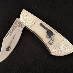 Colt 1890 Bisley Model Revolver collector&#39;s knife (N1038)