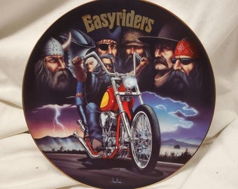 Easyriders collector's plate with David Mann "The Brotherhood of Biking" artwork!  Great Collectible!