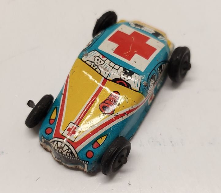 Vintage Tin Litho Ambulance Toy Car, VERY SMALL! - Etsy
