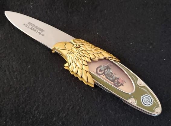 Harley-davidson U.S. ARMY 45 C.i. Flathead WLA Collector's Knife