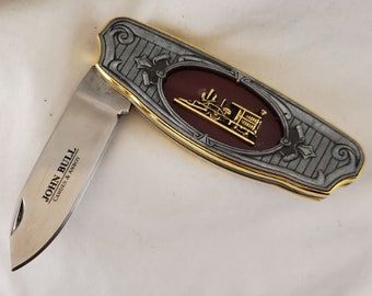 John Bull Camden and Amboy Steam locomotive -  collector's knife (N0900)