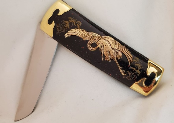 Franklin Mint - the Crane of Longevity Collectors Tanto Knife