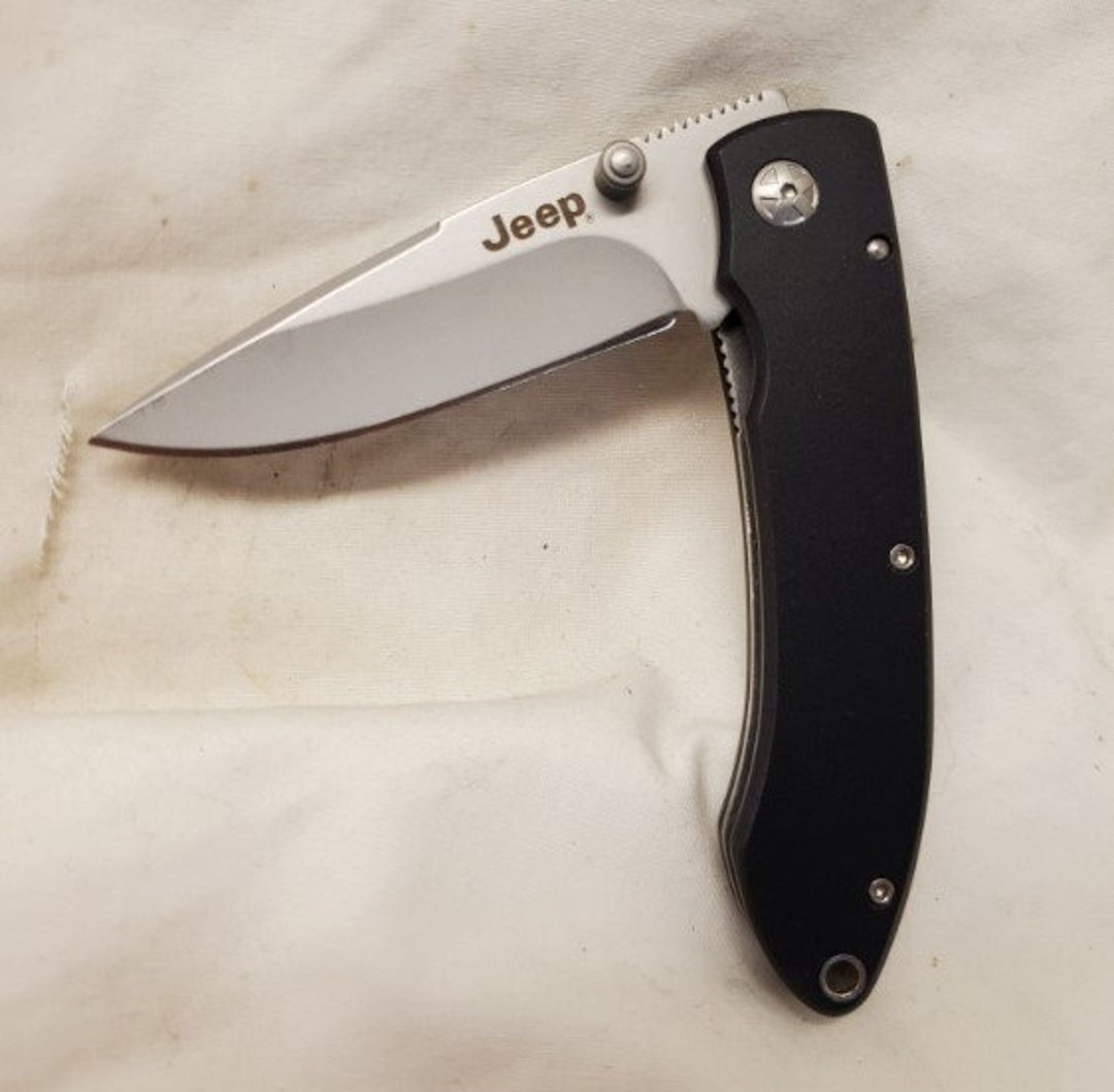 Jeep Pocket Knife Black Composite Handle N0529 Etsy