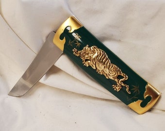 Franklin Mint - Tiger of the Earth collectors Tanto knife (N0597)