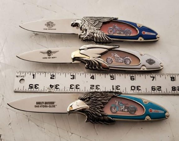 Lot of 3 Harley Davidson Collector's Knife by the Franklin Mint
