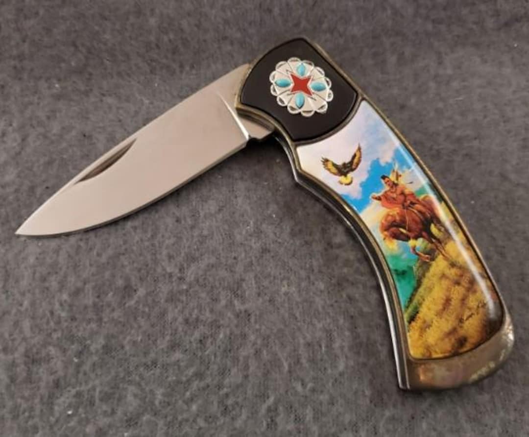 Native American Indian Collectors Knife by the Franklin Mint