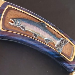 Trout fly fishing collectors knife by the Franklin Mint (N1738)