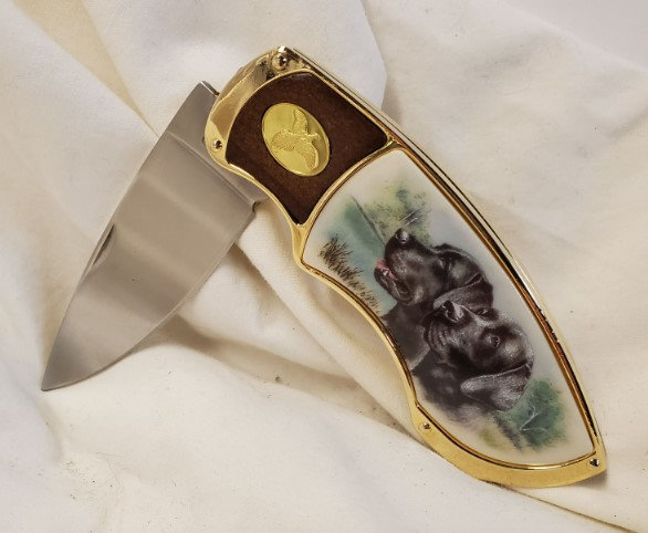 Black Labrador Retriever Collectors Knife by the Franklin Mint
