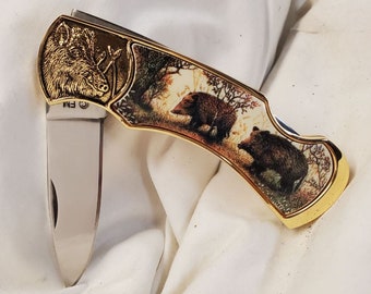 Wild Boar collectors knife by the Franklin Mint (N0425)