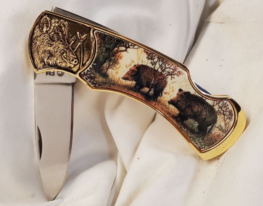 Wild Boar Collectors Knife by the Franklin Mint (N0425) - Etsy