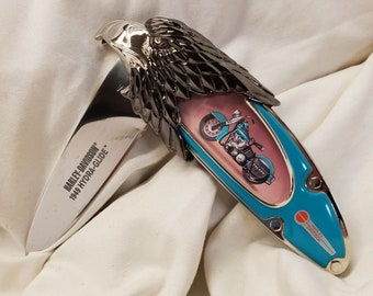 Harley-Davidson 1949 Hydra-Glide Panhead collector's knife by the Franklin Mint - Officially Licensed Product (N0503)