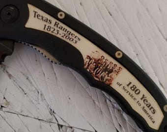 Smith & Wesson Texas Rangers Tribute Pocket Knife Knife (N2200) - Etsy