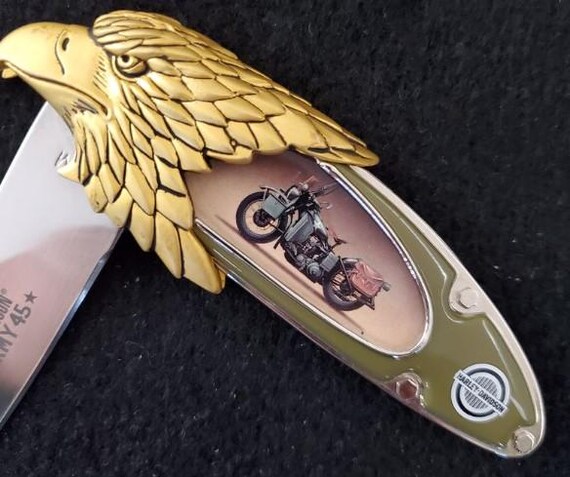 Harley-davidson U.S. ARMY 45 C.i. Flathead WLA Collector's Knife