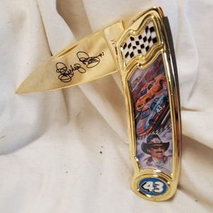 No. 43 Richard Petty - Gold accented - collectors knife by the Franklin Mint (N0581)