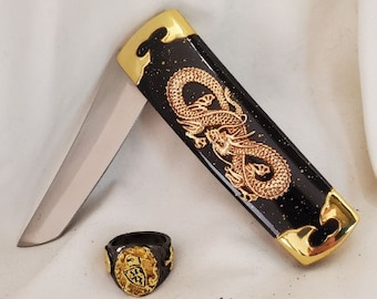 Franklin Mint - Dragon of the East collectors Tanto knife (N0669)