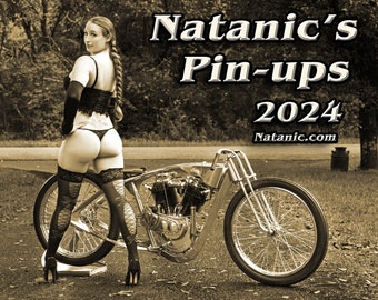 Natanic's Pin-ups 2024 calendar and cover poster combo!