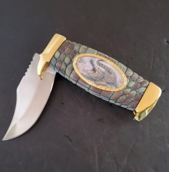 Australian Crocodile Collectors Knife by the Franklin Mint (N1963