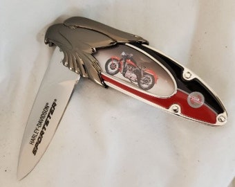 Harley-Davidson 1957 "First year" Sportster collector's knife by the Franklin Mint - Officially Licensed Product (N0694)