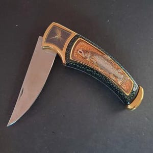 Trout fly fishing collectors knife by the Franklin Mint (N1742)