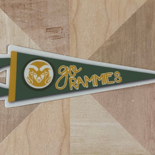 Colorado State Ram Pennant Sticker - CSU Ram sticker, CSU vinyl sticker