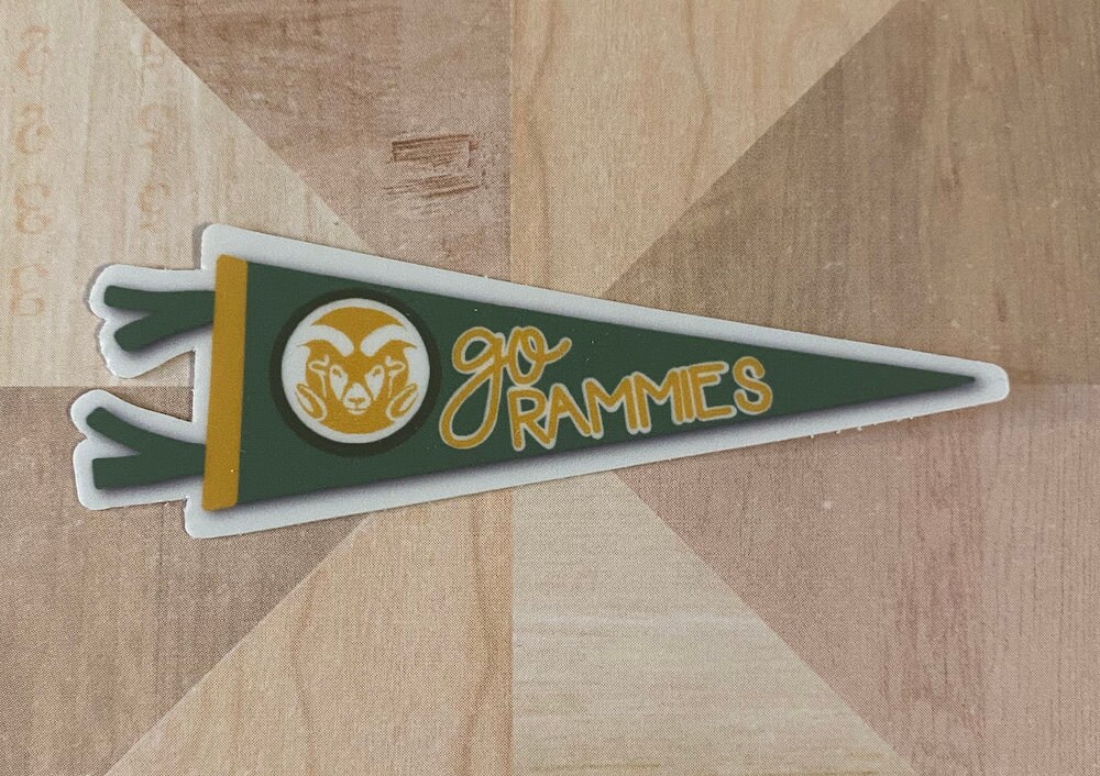 Colorado State Ram Pennant Sticker CSU Ram Sticker CSU - Etsy