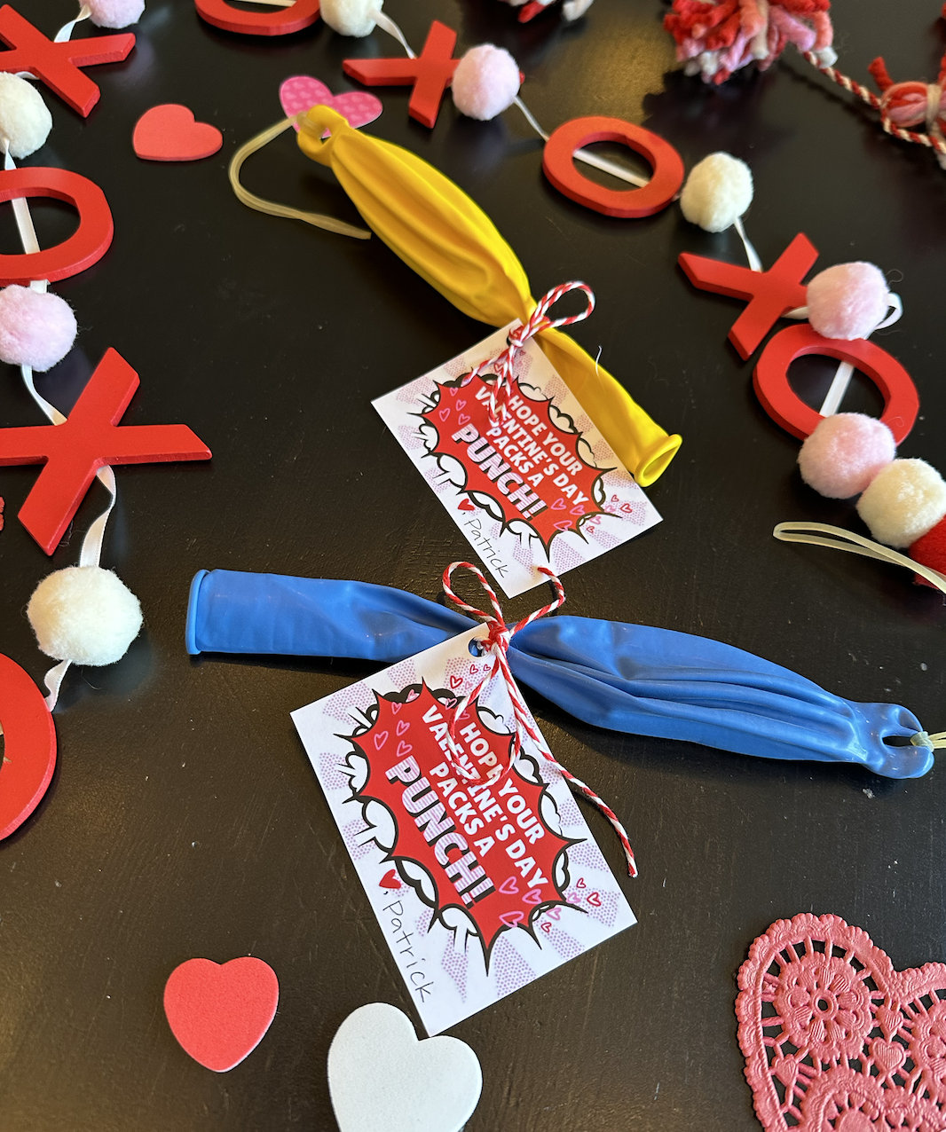 Valentine Printable, Punch Balloon Valentine, Balloon Valentine