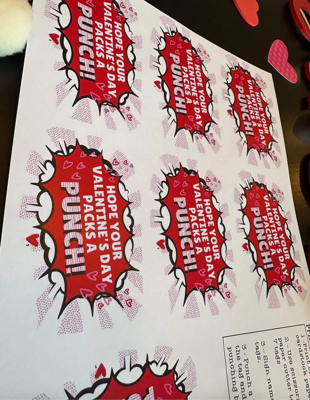 Valentine Printable, Punch Balloon Valentine, Balloon Valentine