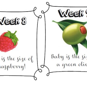 Week by Week Pregnancy Fruit Printable // Maternity Week by Week ...