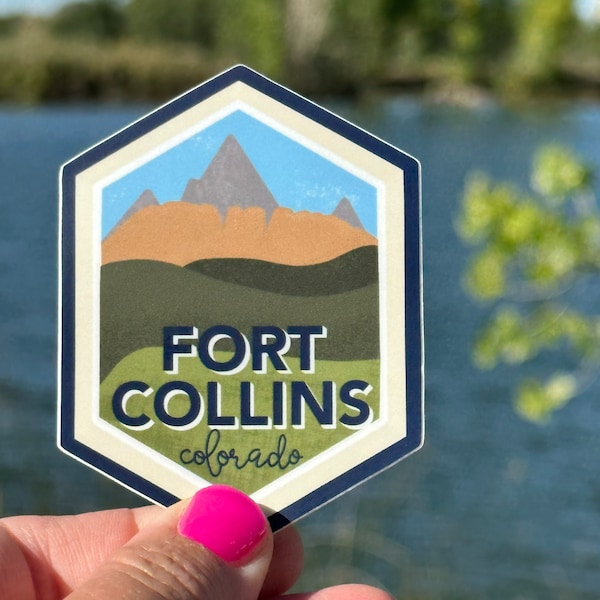 Fort Collins Colorado waterproof and dishwasher safe sticker, Foco sticker, Fort Collins gift