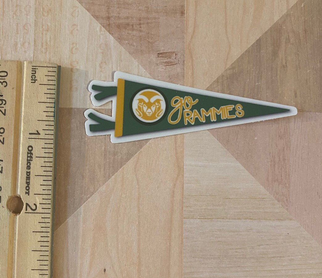 Colorado State Ram Pennant Sticker CSU Ram Sticker CSU - Etsy