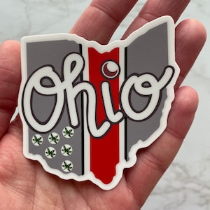 Ohio State University sticker,  dishwasher safe, UV safe, waterproof sticker