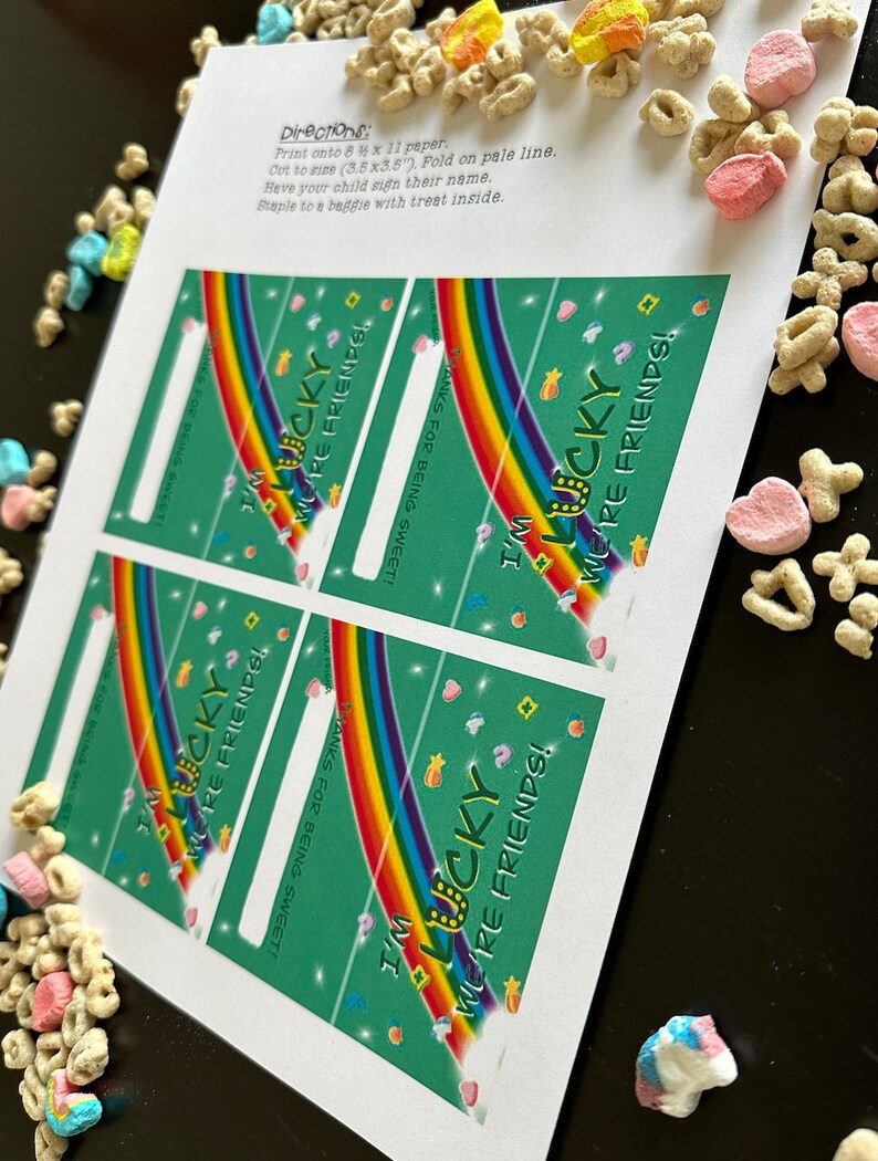 Lucky We're Friends Printable Lucky Charms Cereal - Etsy
