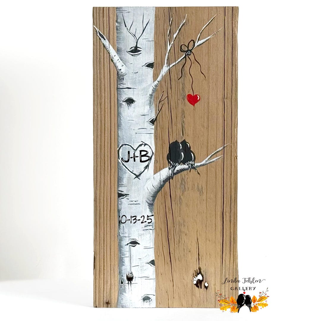 Wedding Gift for Couples, Wood Personalized 5th Anniversary Gift, Love ...