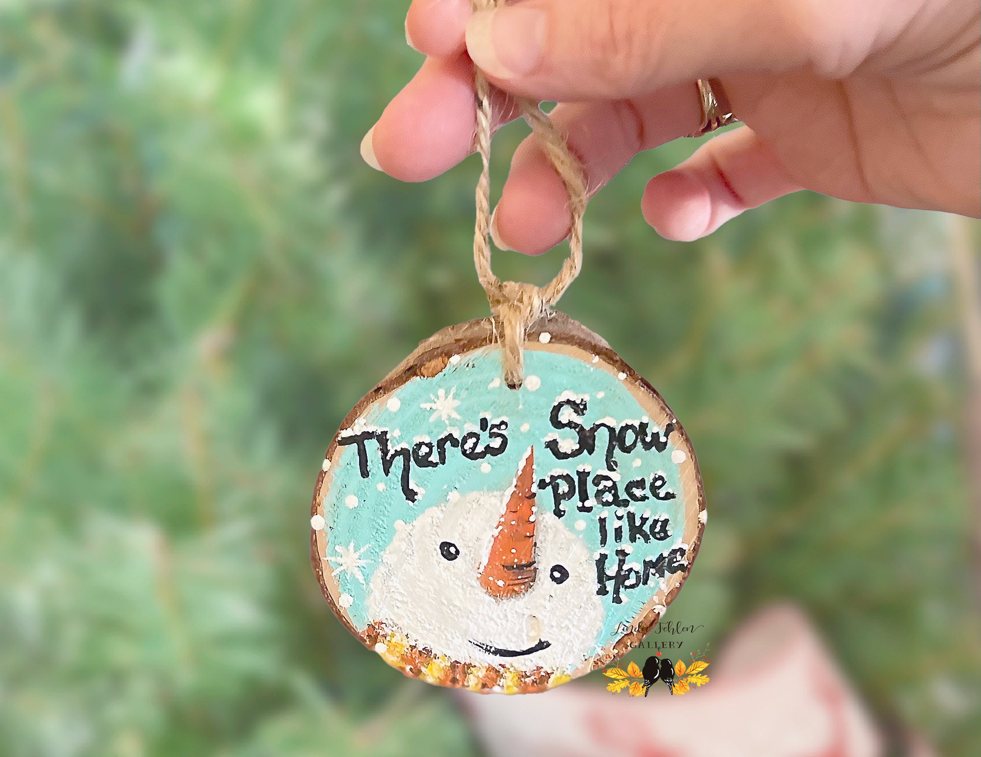 There's Snow Place Like Home Christmas Ornament, Snowman Wood Ornament ...