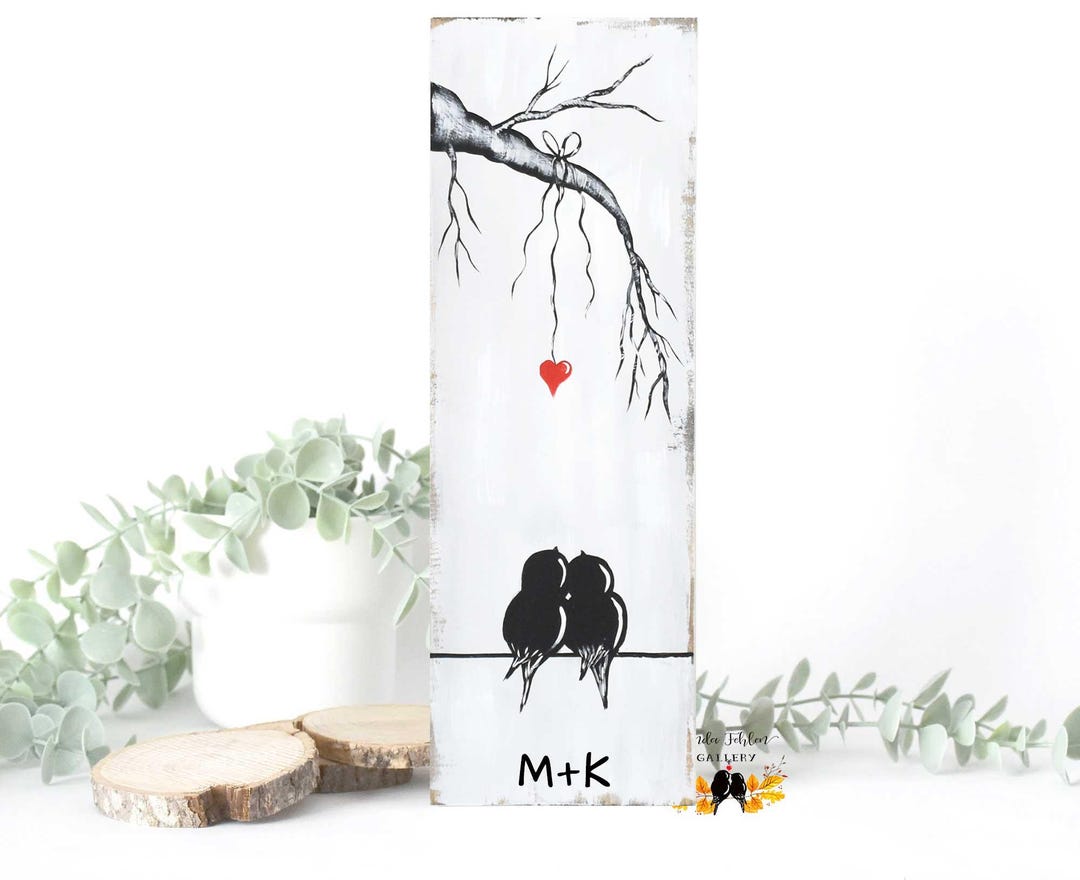 Personalized 5th Anniversary Gift for Him or Her, Reclaimed Wood Art ...