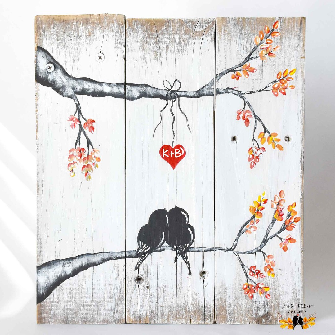 Personalized 5th Anniversary Gift for Couple, Wood Wall Art Valentine ...