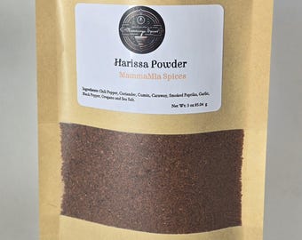 Authentic Harissa Powder. Spicy North African Chili Blend for Sauces, Stews and Marinades. 3oz 85g