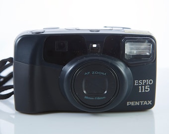 【動作良好】PENTAX フィルムカメラESPIO 928 NEW with BOX Pentax Espio 928 Point & Shoot Camera with 28