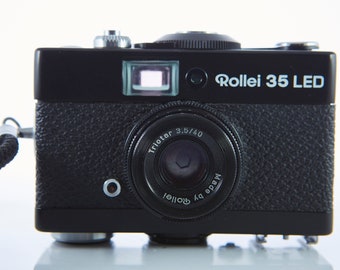 Rollei 35 LEDフィルムカメラ：トリオターレンズ、ケース、ストラップ