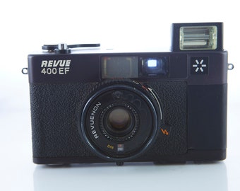 Appareil photo argentique Revue 400EF vintage : pièce d'exposition (ne fonctionne pas)