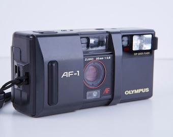 Câmera de filme Olympus AF-1: 35 mm, aponte e dispare, à prova de intempéries