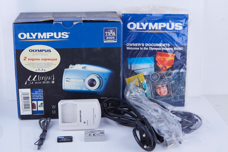 Olympus Mju mini DIGITAL S 5MP 2X Zoom Compact Digital Camera. Vintage Digital Camera. Working Digital Camera. Tested. Boxed. Rare. image 10