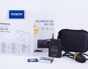 Olympus VG-170 Digital Camera: 14MP, 5X Zoom, Red, With