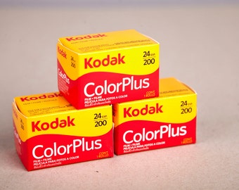 3 Rolls Kodak Color Plus 200. 35mm Negative Film (24 Exposure). 35mm film for color prints.